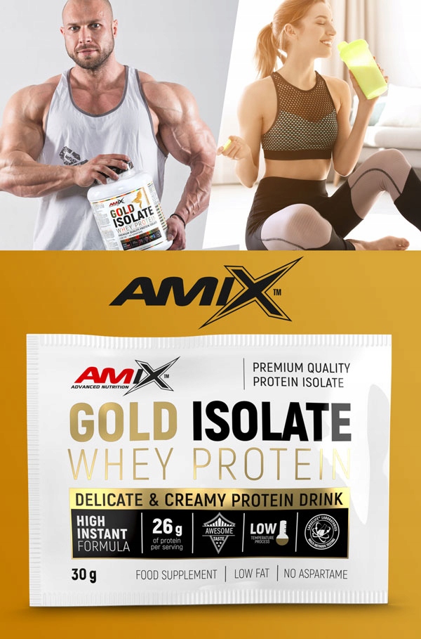 IZOLAT BIAŁKA WPI 90% Amix Gold Whey Isolate Protein - odżywka białkowa Forma proszek