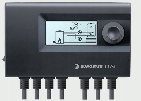 Euroster 11WB sterownik kotła węglowego nadmuchowego dmuchawa pompa cwu 868