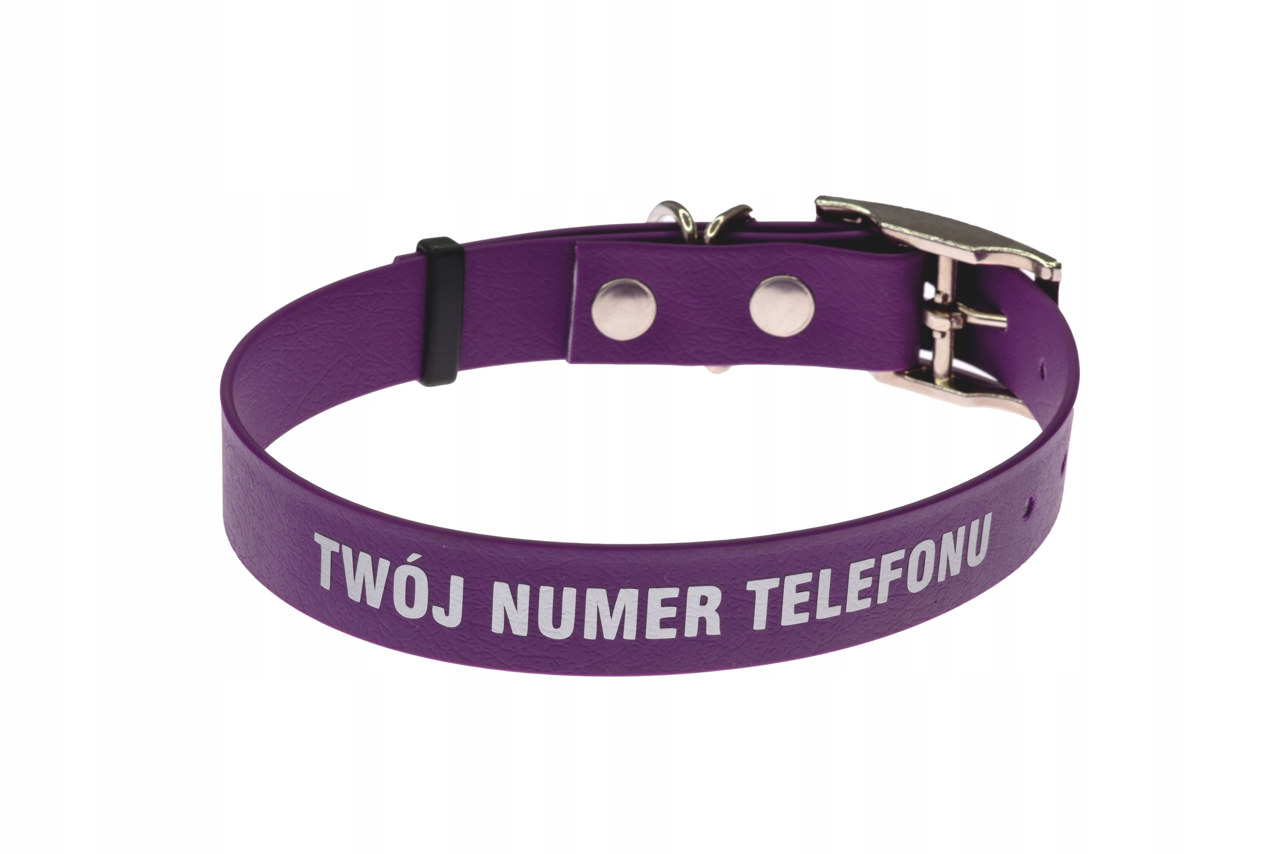 Levně Obojek voděodolný 20mm 27-41 cm biothane Potisk obojek s telefonním číslem