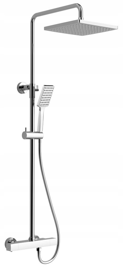 Sprchový stĺp Dark s termostatickou batériou, chróm (KJ139) /ka/