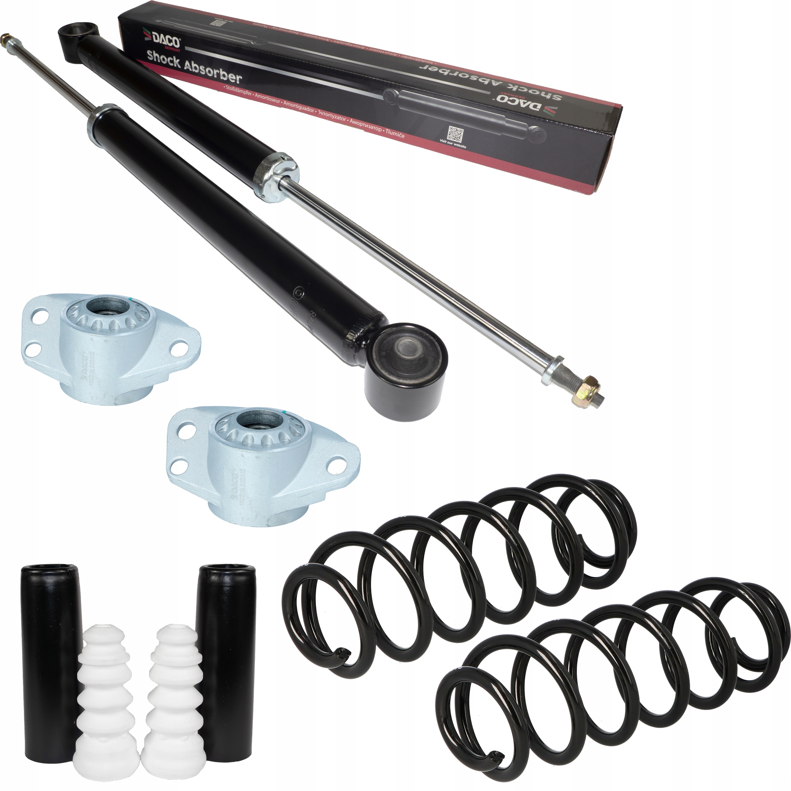 AMORTYZATORY SPRĘŻYNY PODUSZKI ODBOJE TYŁ VW GOLF IV / BORA I / OCTAVIA I