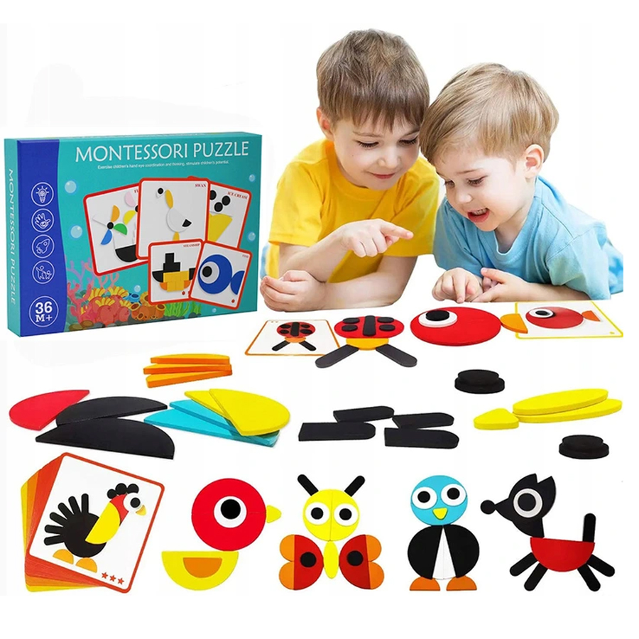 

Drewniana Układanka Logiczna Montessori Puzzle