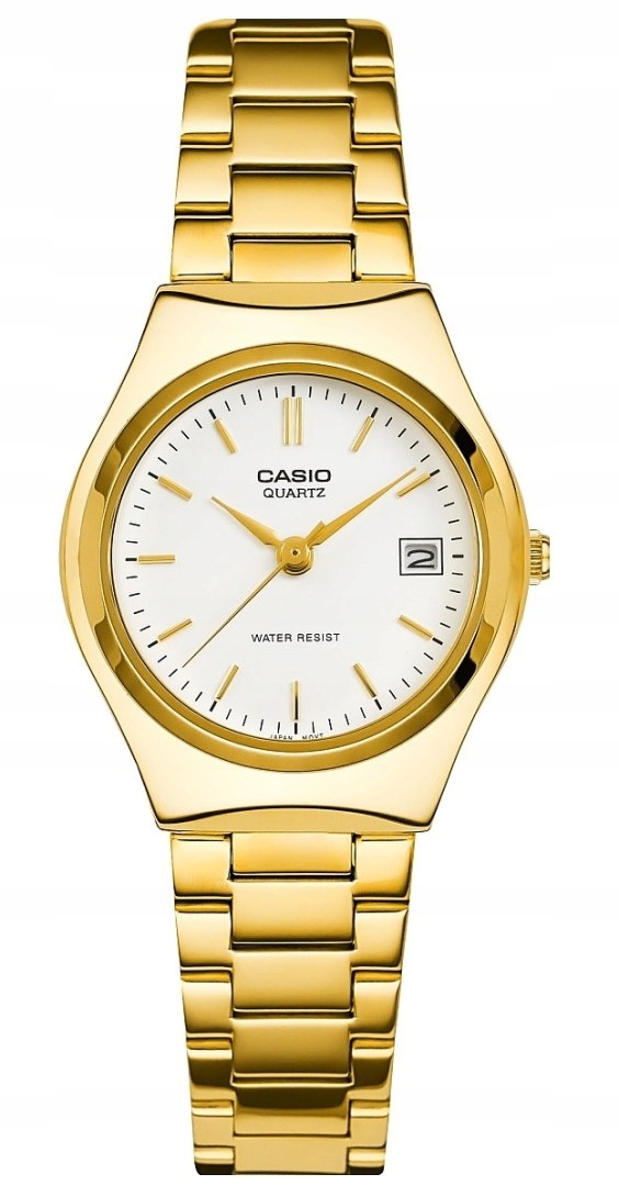 Elegantní Antialergické Dámské Hodinky Casio Ltp Vodotěsné Na Zlatém Bra