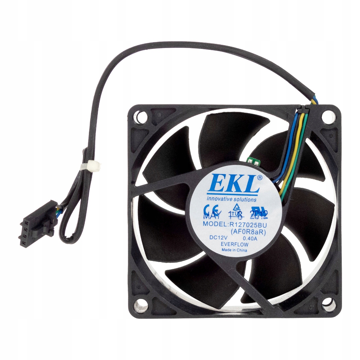 Ekl R127025BU AF0R8aR 12V 0.40A 4-PIN 70x70x25mm