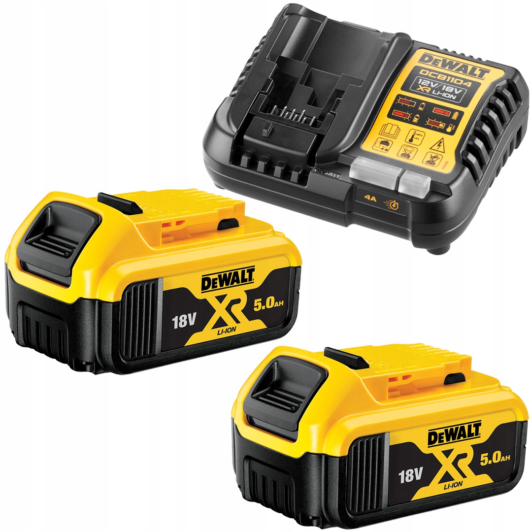 Zestaw ładowarka DCB1104 2x akumulator 18V 5Ah Xr Li-Ion DeWALT DCB184