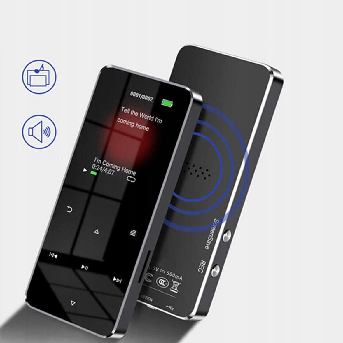 16GB ODTWARZACZ MP3 BLUETOOTH 5.0 ODTWARZACZ MUZYCZNY MP3 PRZENOŚNY MP3 Model Odtwarzacz Muzyki