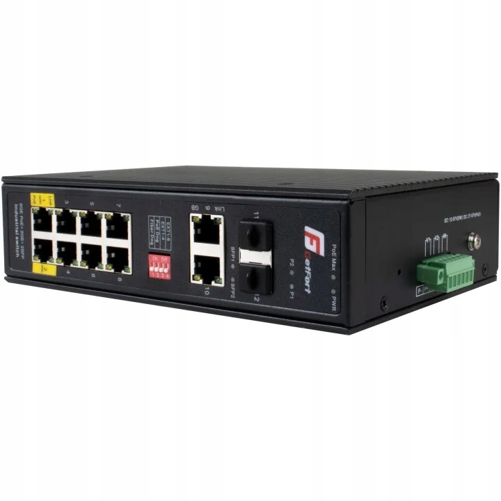 Switch Poe Getfort Průmyslový Poe 8GE+2GE+2SFP (-40/80)