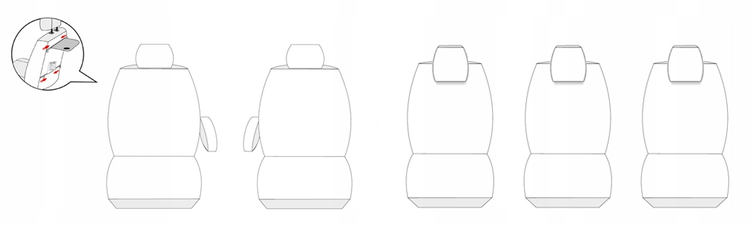 Pokrowce P2 dedykowane do RENAULT SCENIC II 2 Rodzaj Uniwersalne