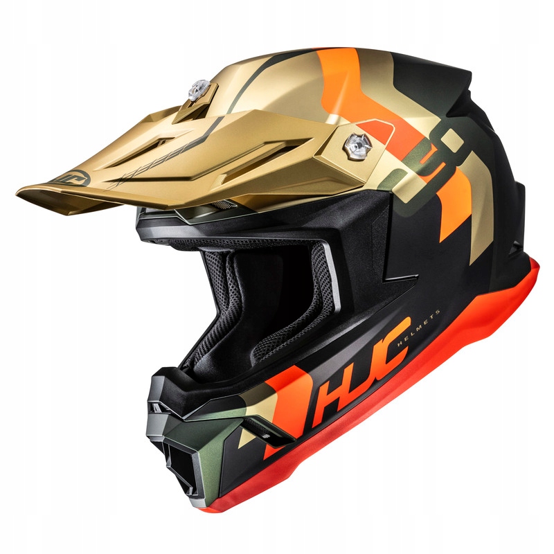 Motocyklová Prilba Hjc C50 Primal Gold Black M