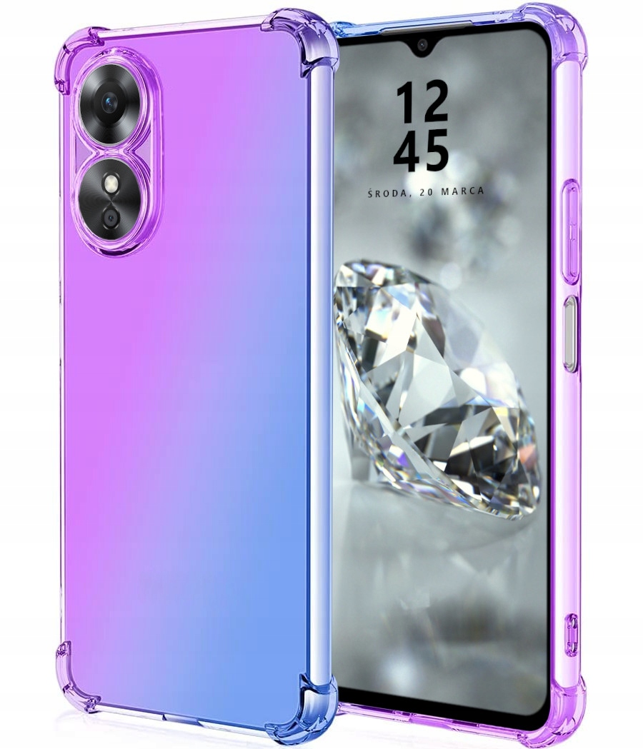 

Etui Do Oppo A17 Mieniące Aurora-shock Szkło