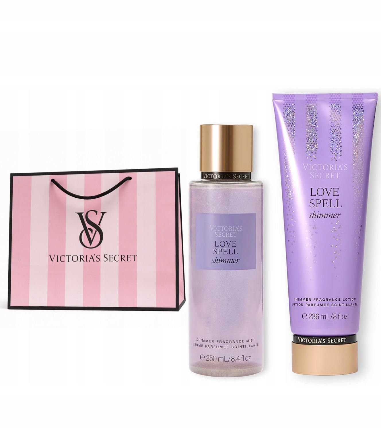 Zestaw Victoria's Secret Love Spell Shimmer 236ml torebka