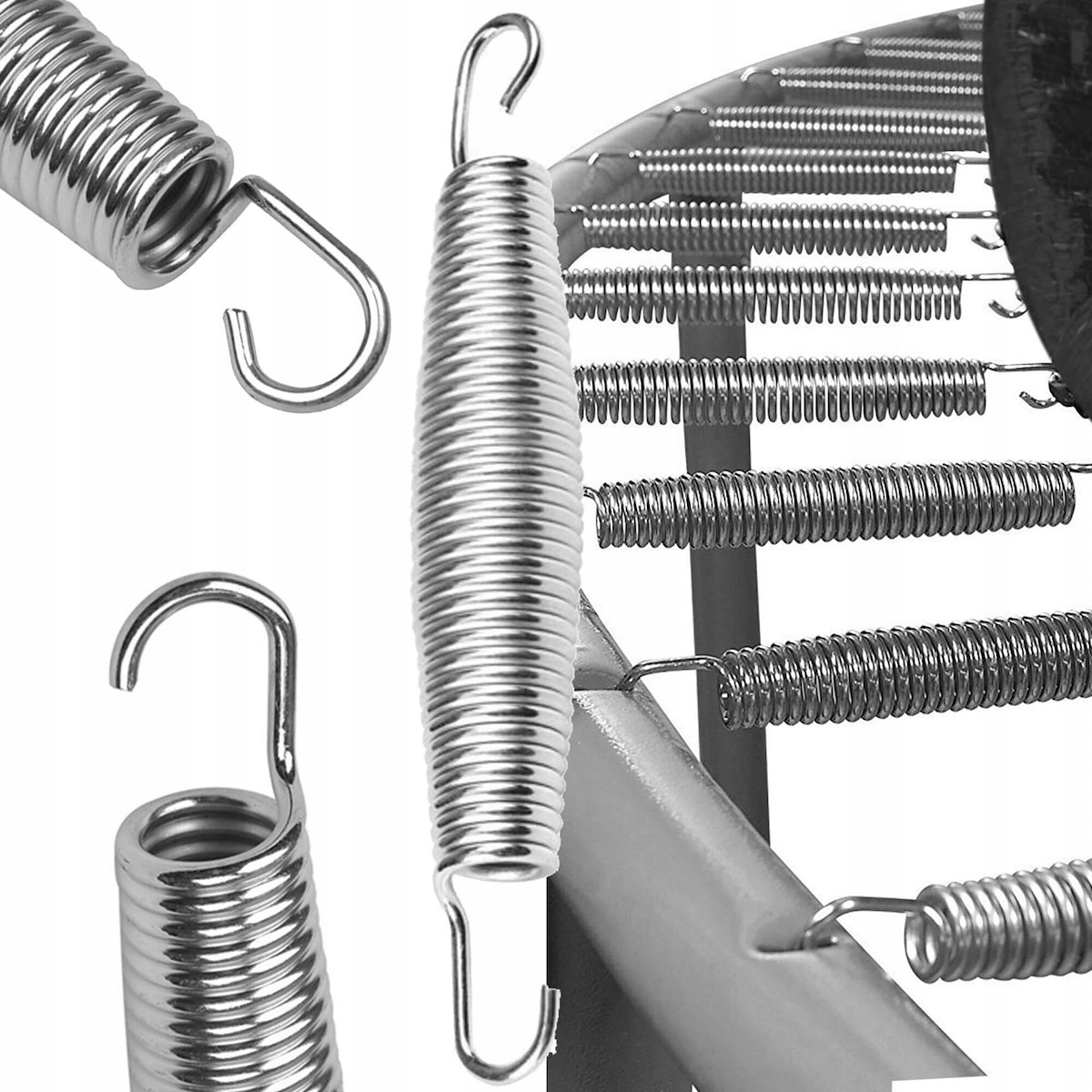 TRAMPOLINA SIATKA ZEWNĘTRZNA DLA DZIECI OGRODU OGRODOWA 252cm 8FT PREMIUM Wysokość od podłoża 64 cm