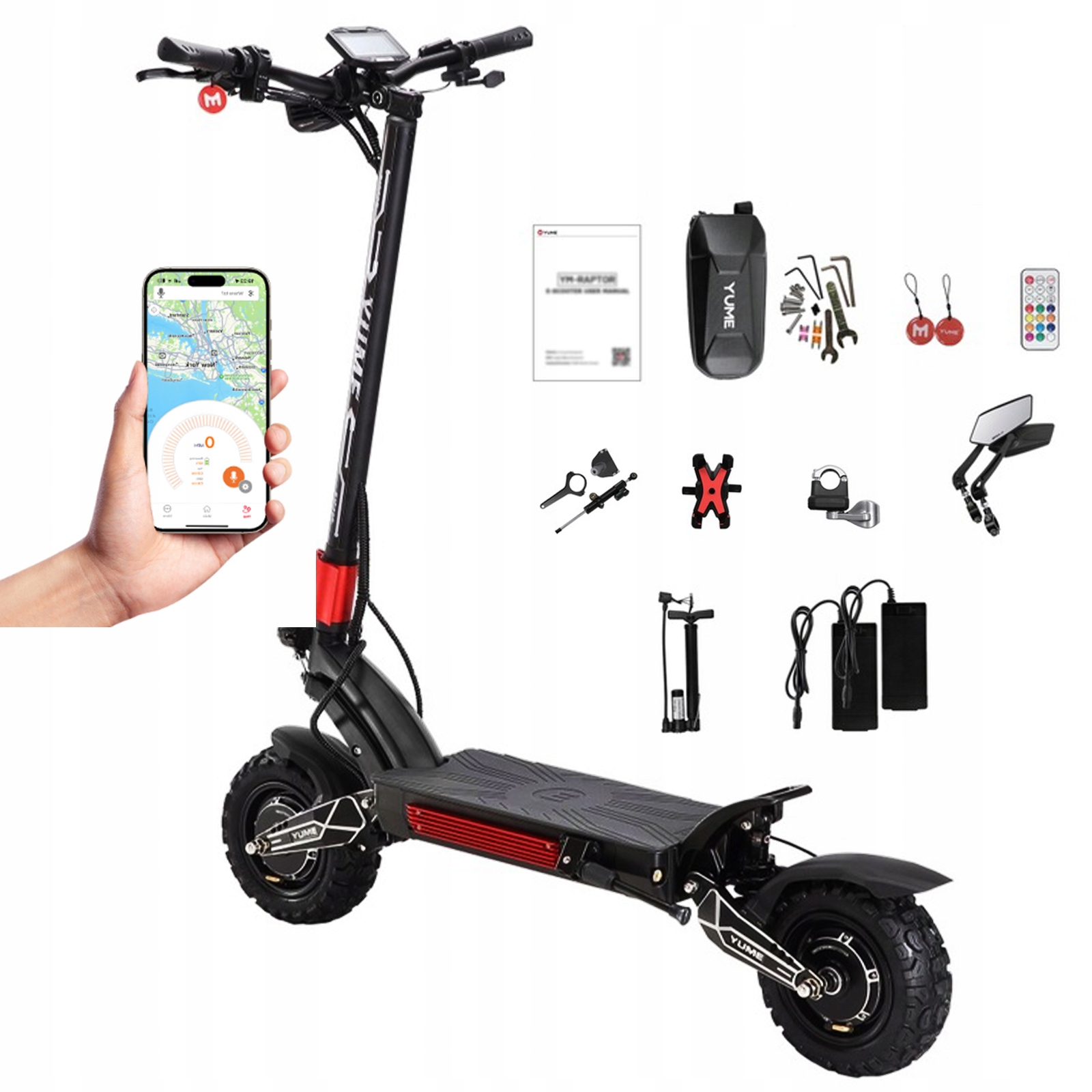 30Ah 60V Baterie Samsung Yume Raptor Skládací Elektrické Vozidlo 6000W 80KM/H