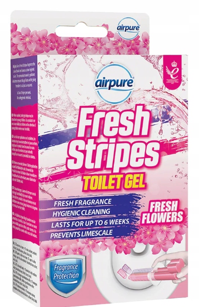 

Airpure Fresh Stripes Paski Żelowe do Wc Flowers