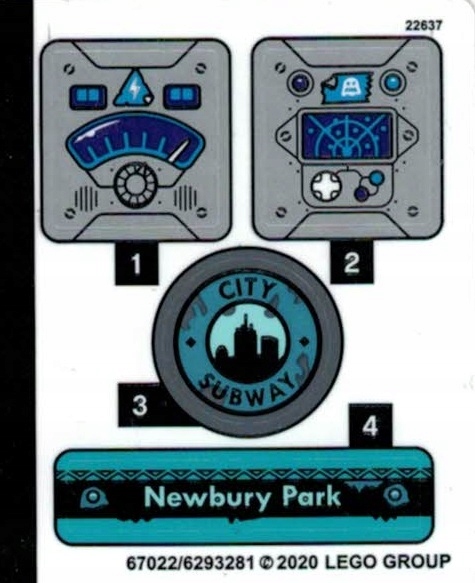 

Lego Naklejki Hidden Side (70427/67022/6293281)