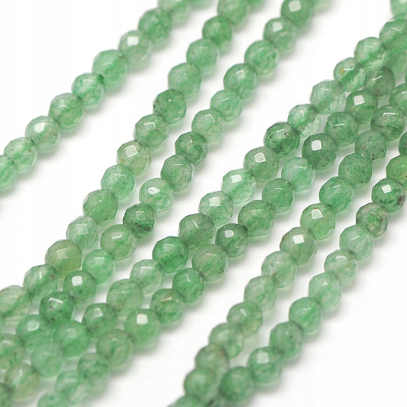 Aventurín, korálek 3mm, 129 ks(tkanina) fasetový