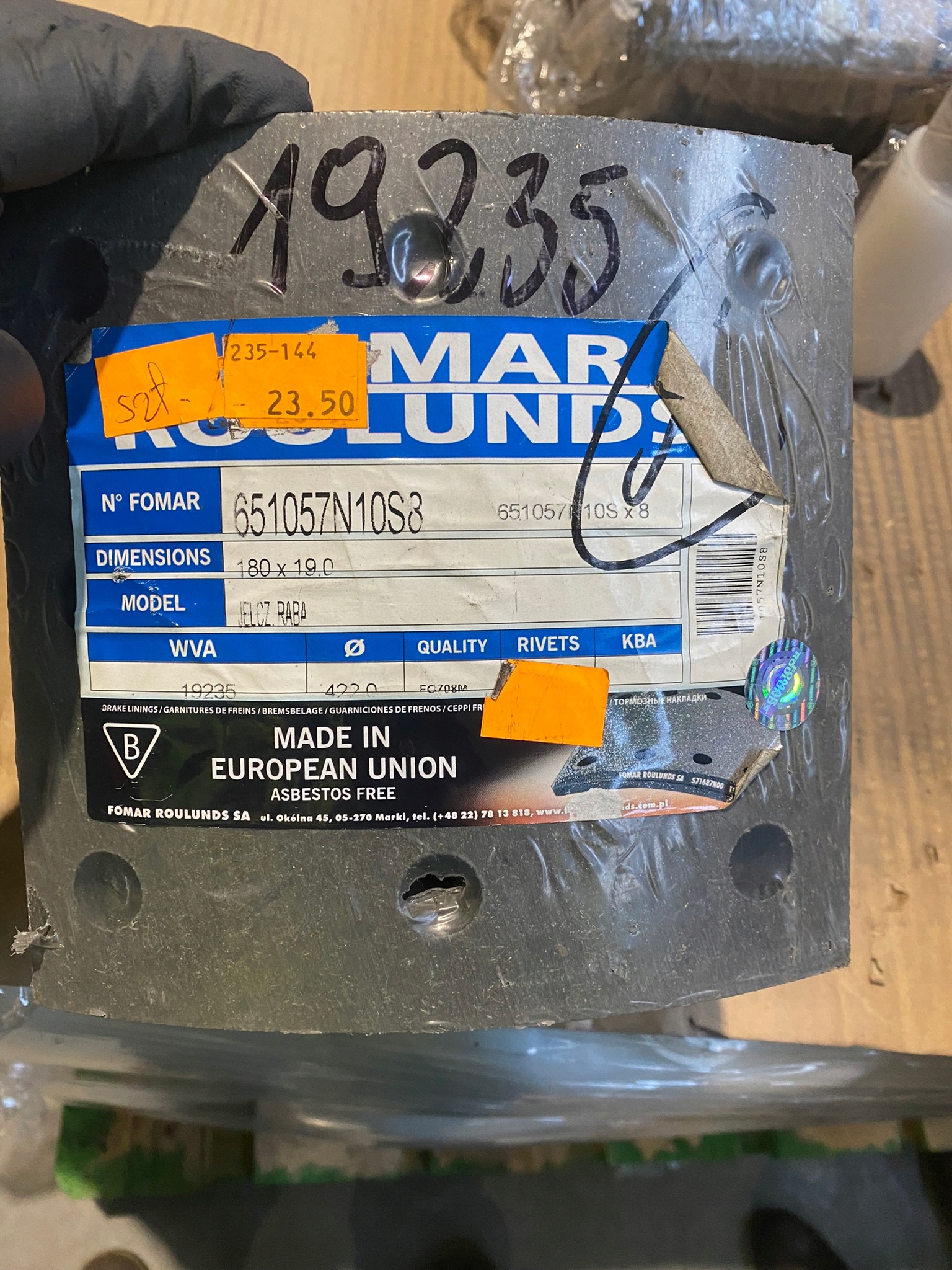 19235 OKLADZINA JELCZ RABA 651057N1058