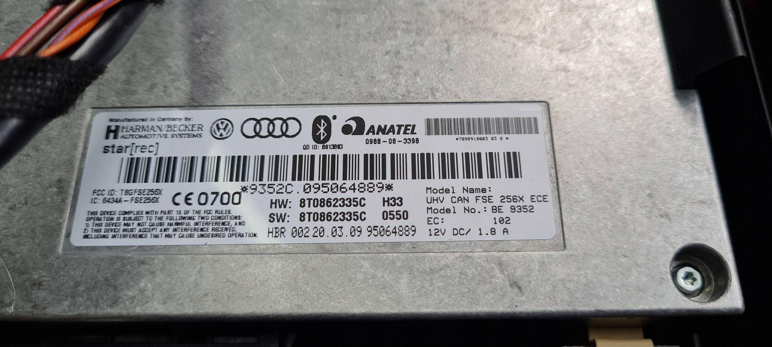 Q5 8R modul riadiaca jednotka BLUETOOTH A4 B8 A5 8T