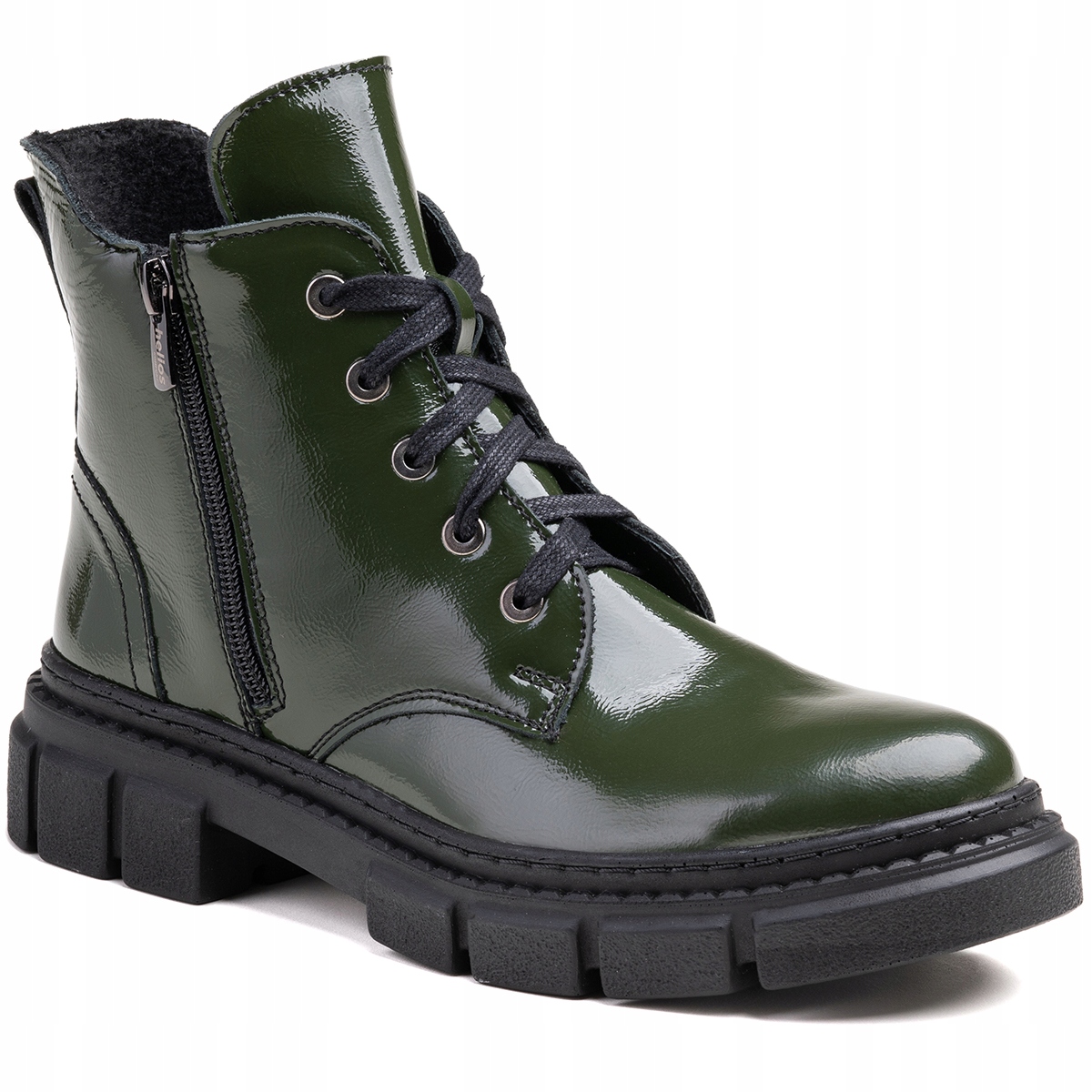 Kotníkové Boty trapery na podpatku Kožené lehké pohodlné Módní klasické Helios 40