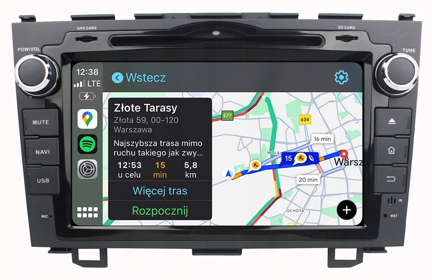 Honda Cr-v 2006-2012 Rádio Android Navigace Apple Carplay 8GB/128GB Dsp