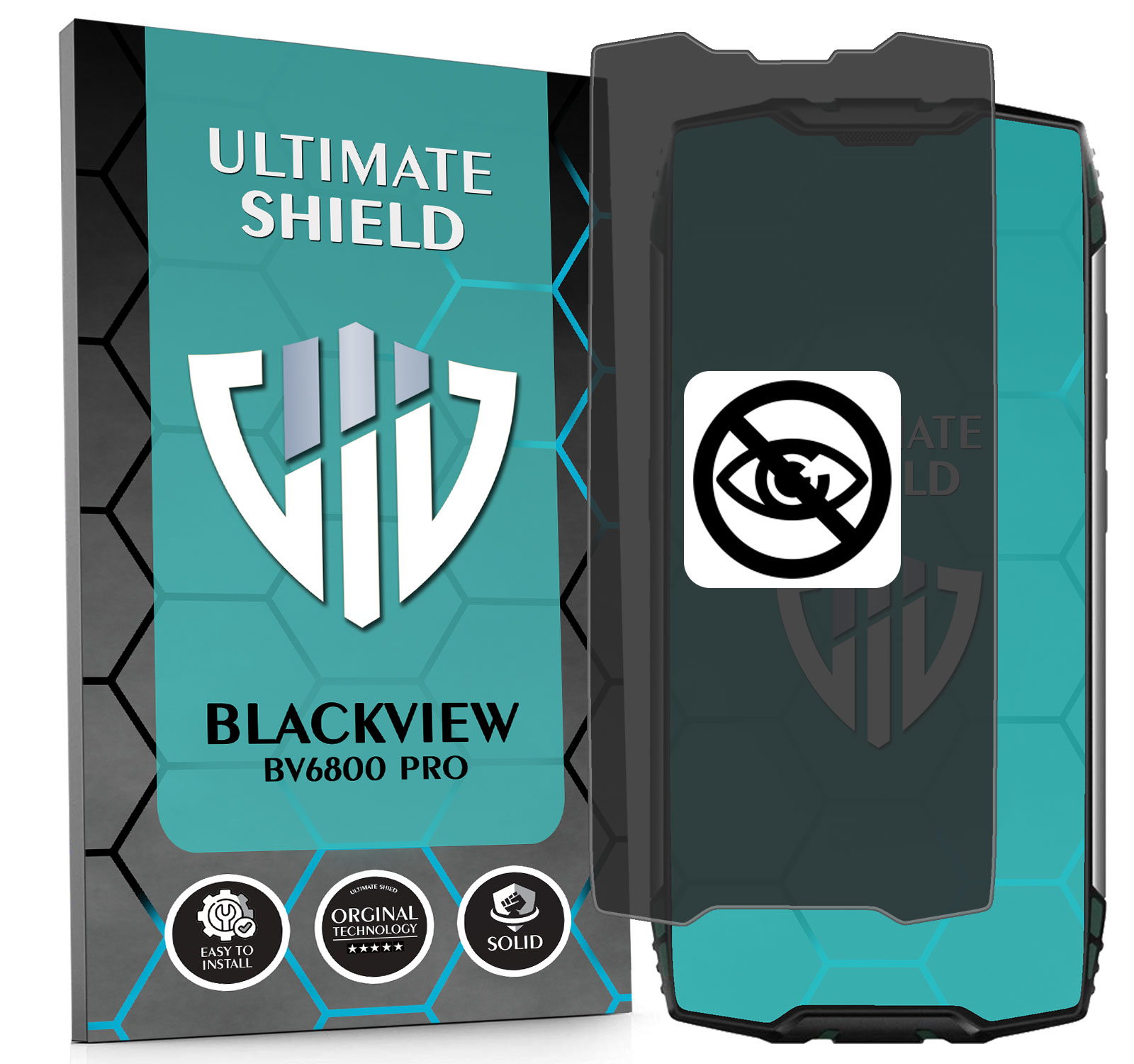 Sklo 5D Privacy Private Anti-spy Pro Blackview BV6800 Pro Hydrogelové