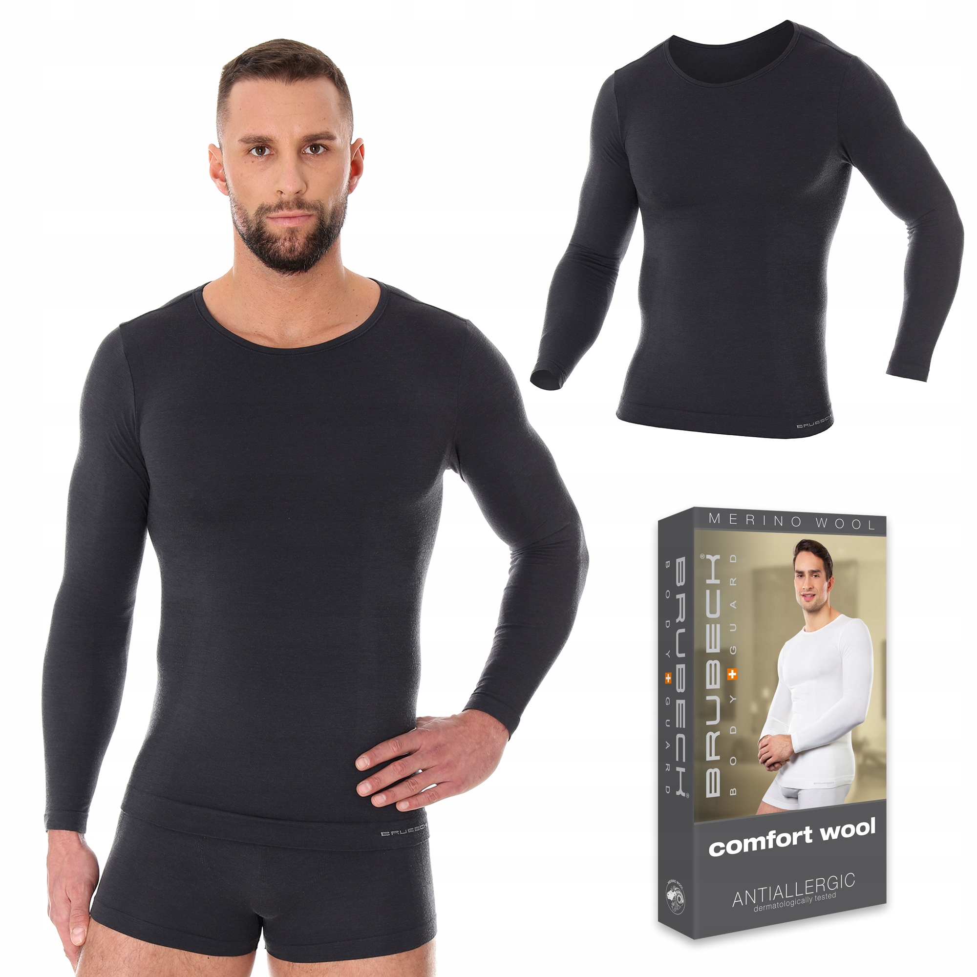 Tričko Vlněné termo tričko Brubeck LS11600 XL