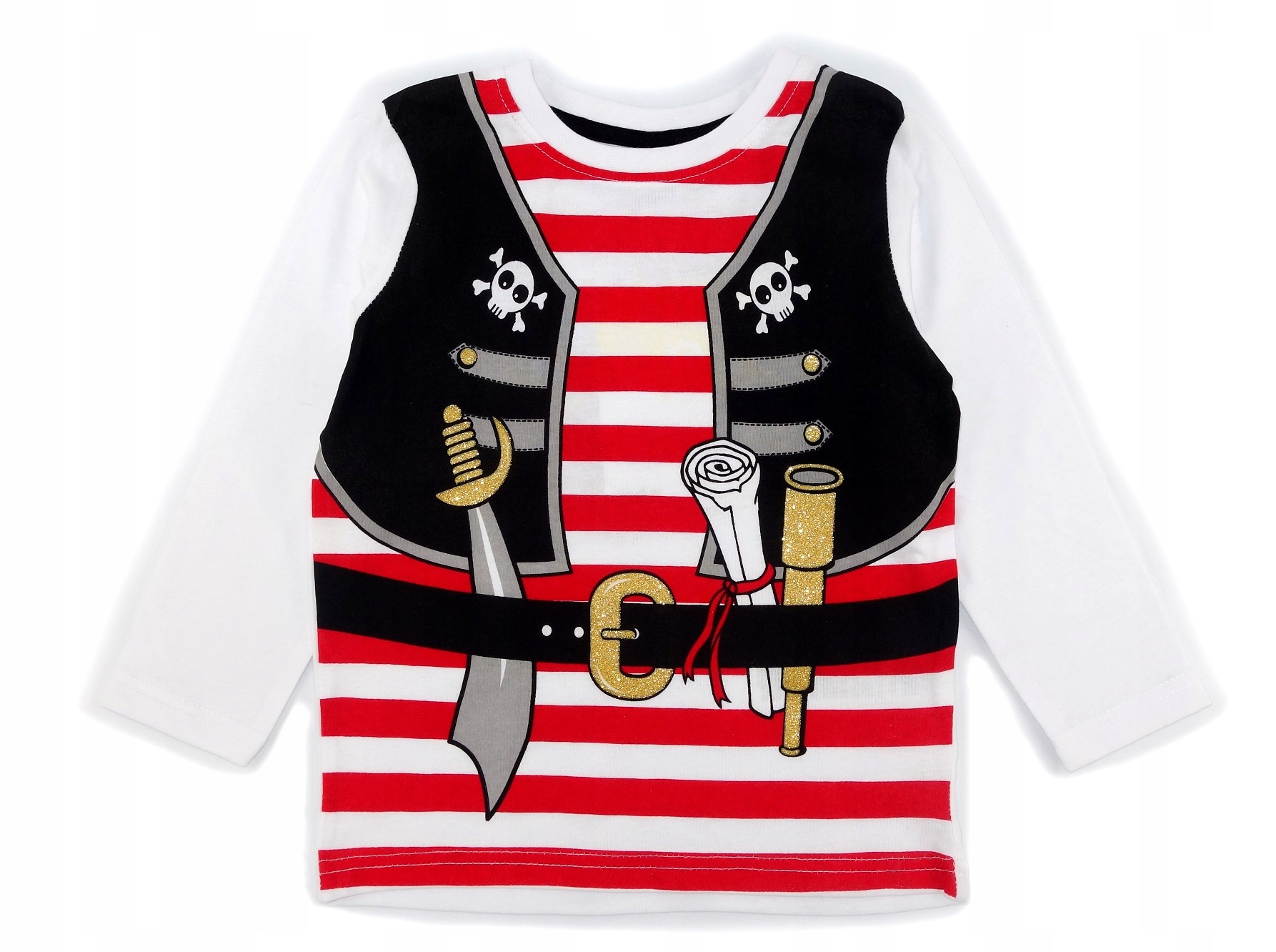 

Bluzka Chłopięca Cienka aplikacja pirat 116