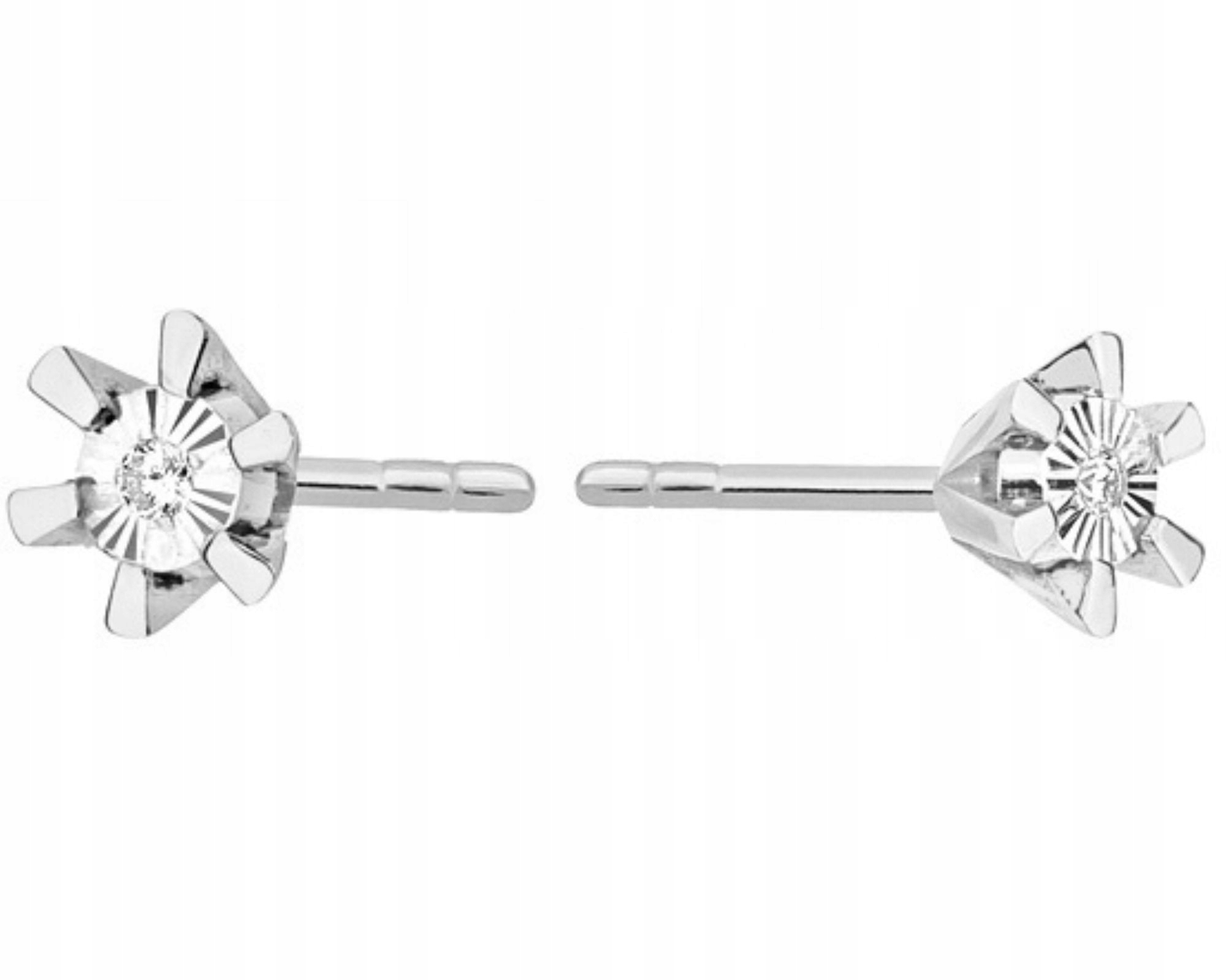 Bílé zlato náušnice s brilianty, šrouby 585, Obchod