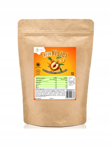 2x Kysel bez cukru Broskvový s kousky ovoce 200 g, až 10 porcí Fit