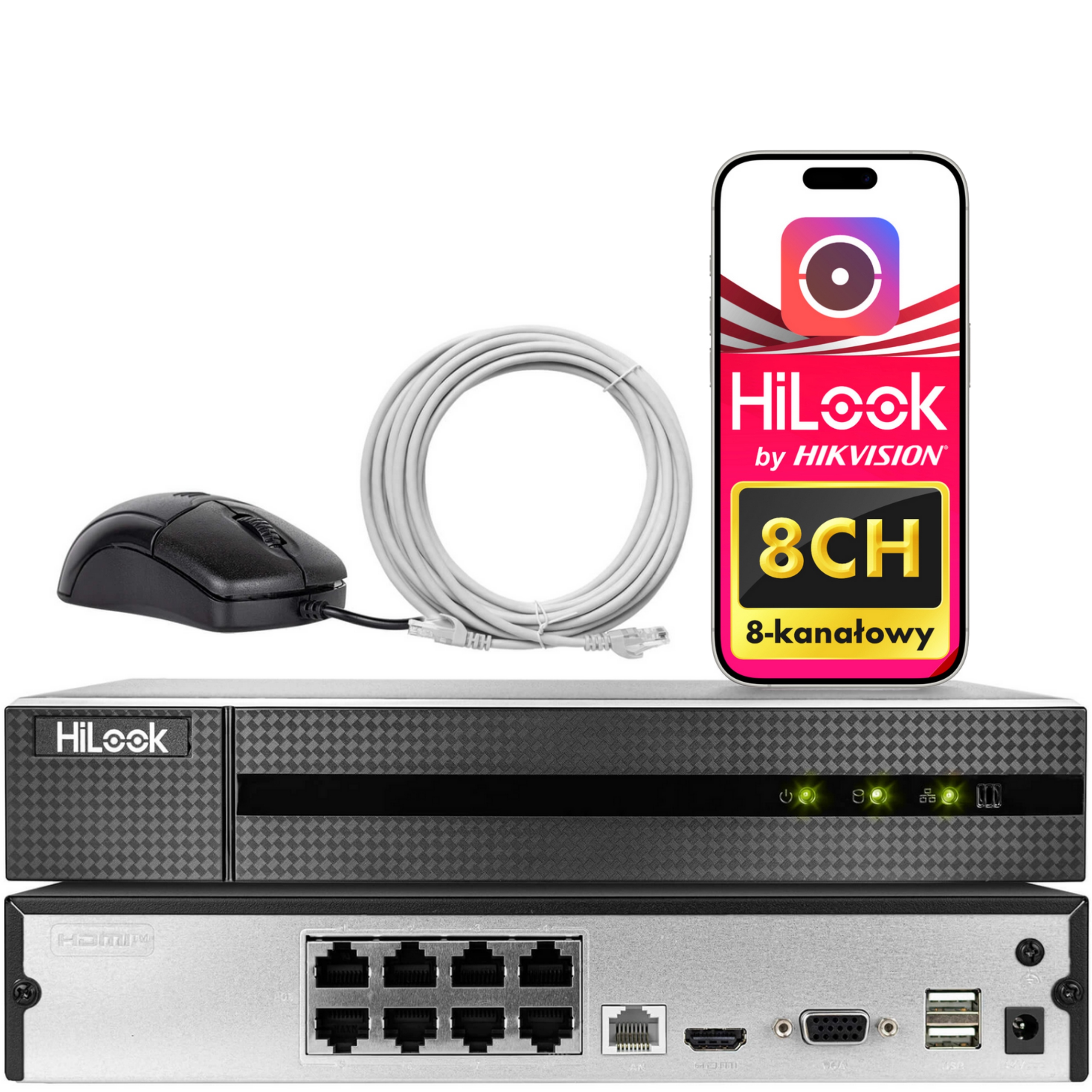 Rejestrator NVR-108MH-C/8P 8 Kanałowy Ip Hilook By Hikvision