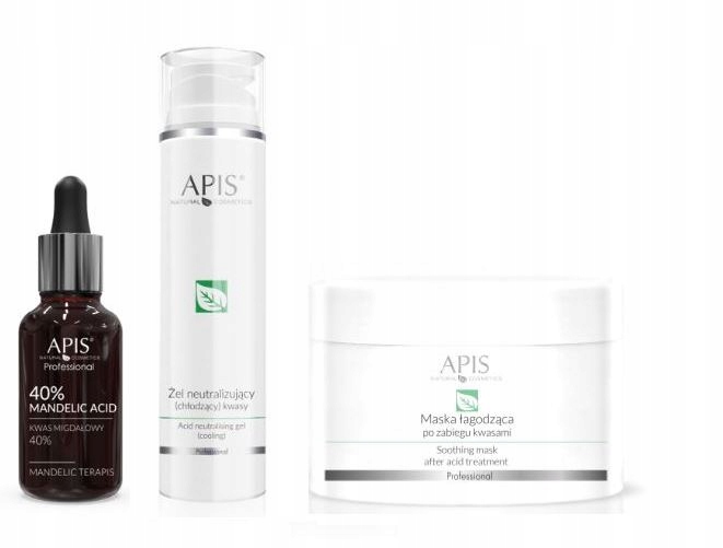 APIS KWAS MIGDAŁOWY 40%+ŻEL CHŁODZĄCY+MASKA 200ML