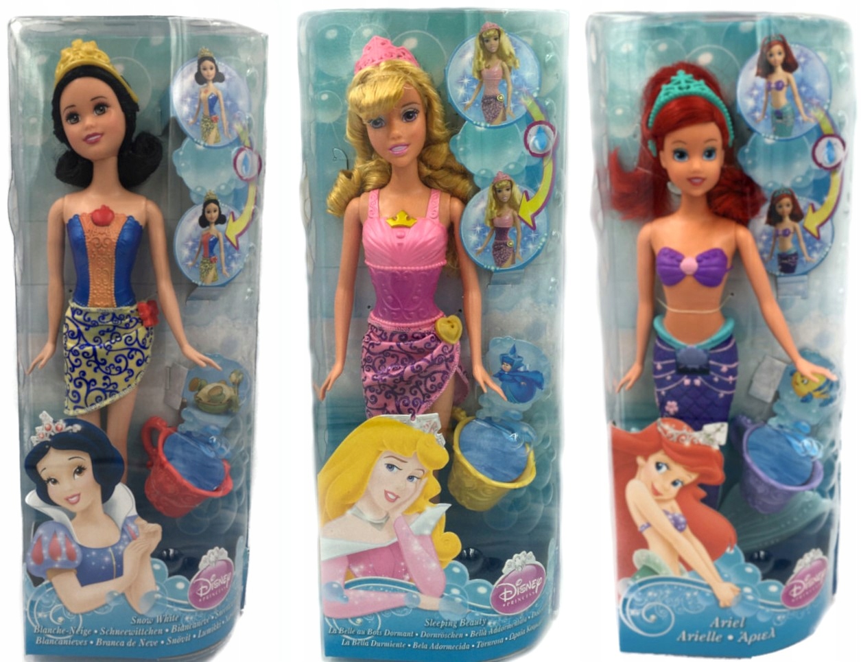 LALKA DISNEY PRINCESS KĄPIEL Z KSIĘŻNICZKAMI MIX WZORÓW