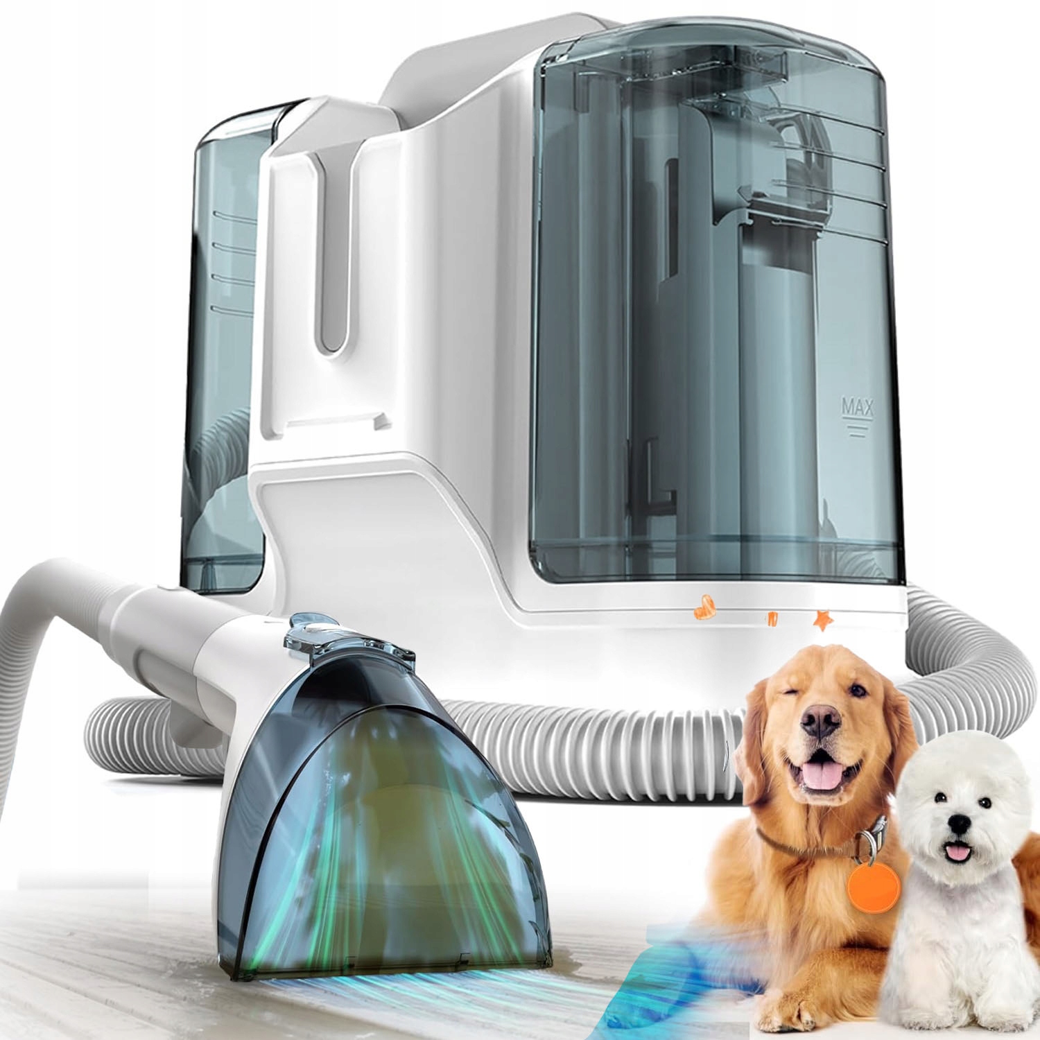 Odkurzacz Piorący Mokro Sucho 1.8L+0.6L 450W Do Dywanów Tapicerek 6 Głowic