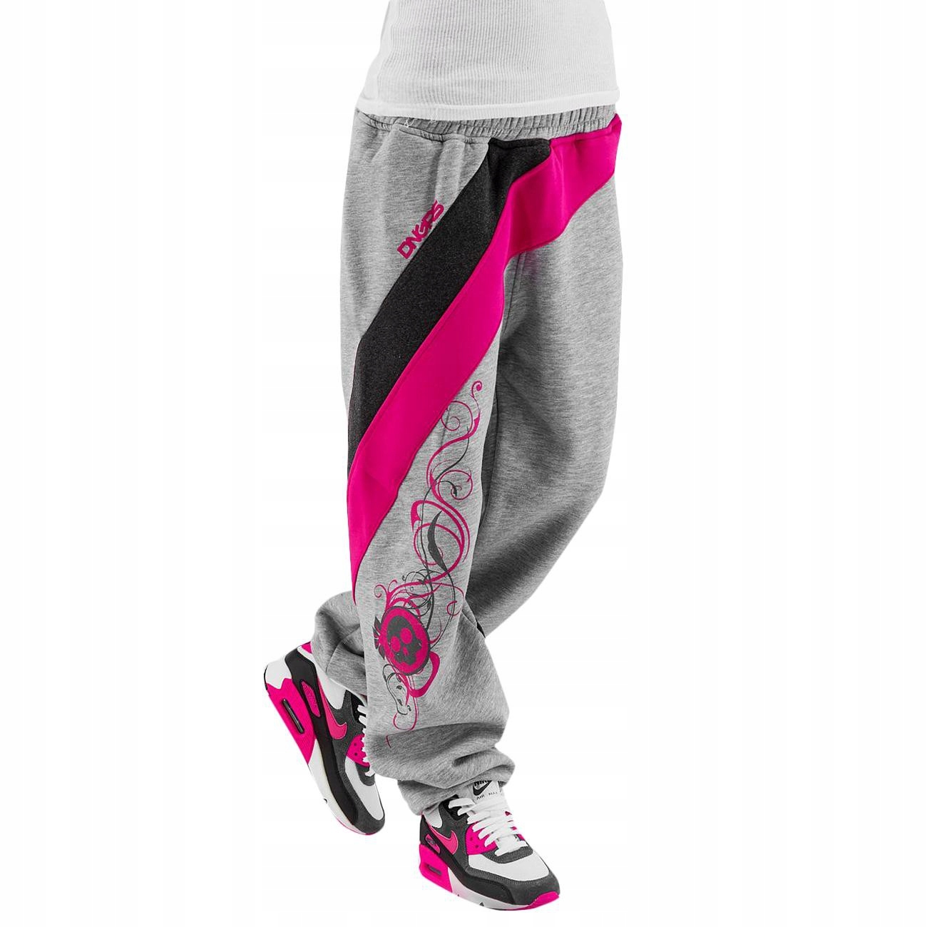Dangerous Dngrs kalhoty dámské Skull Sweat Pants tepláky S šedá