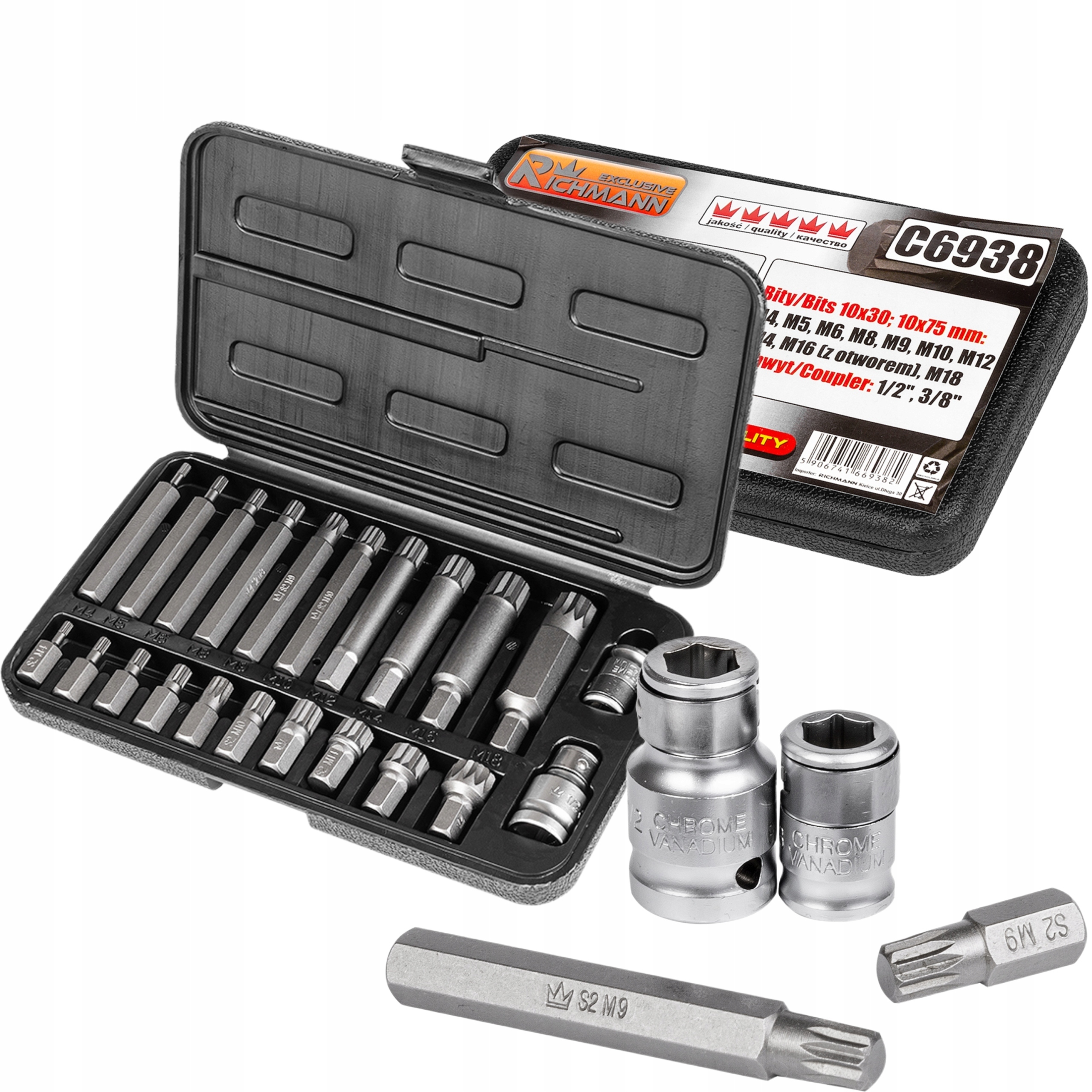 

Bity Spline M4-M18 Komplet 22SZT. C6938 Richmann