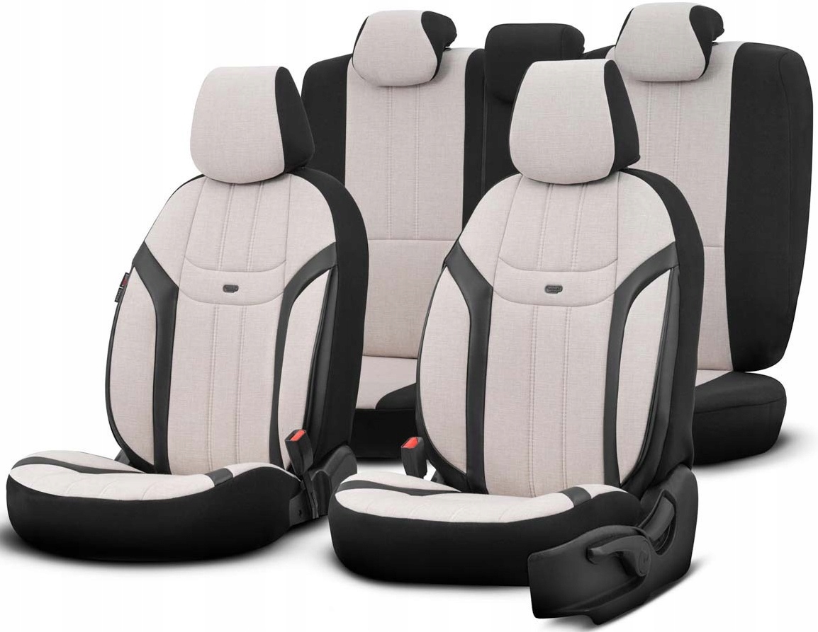 Komplet pokrowców Beżowych na fotele samochodowe Otom Swan 503 Beige 3-ZIP