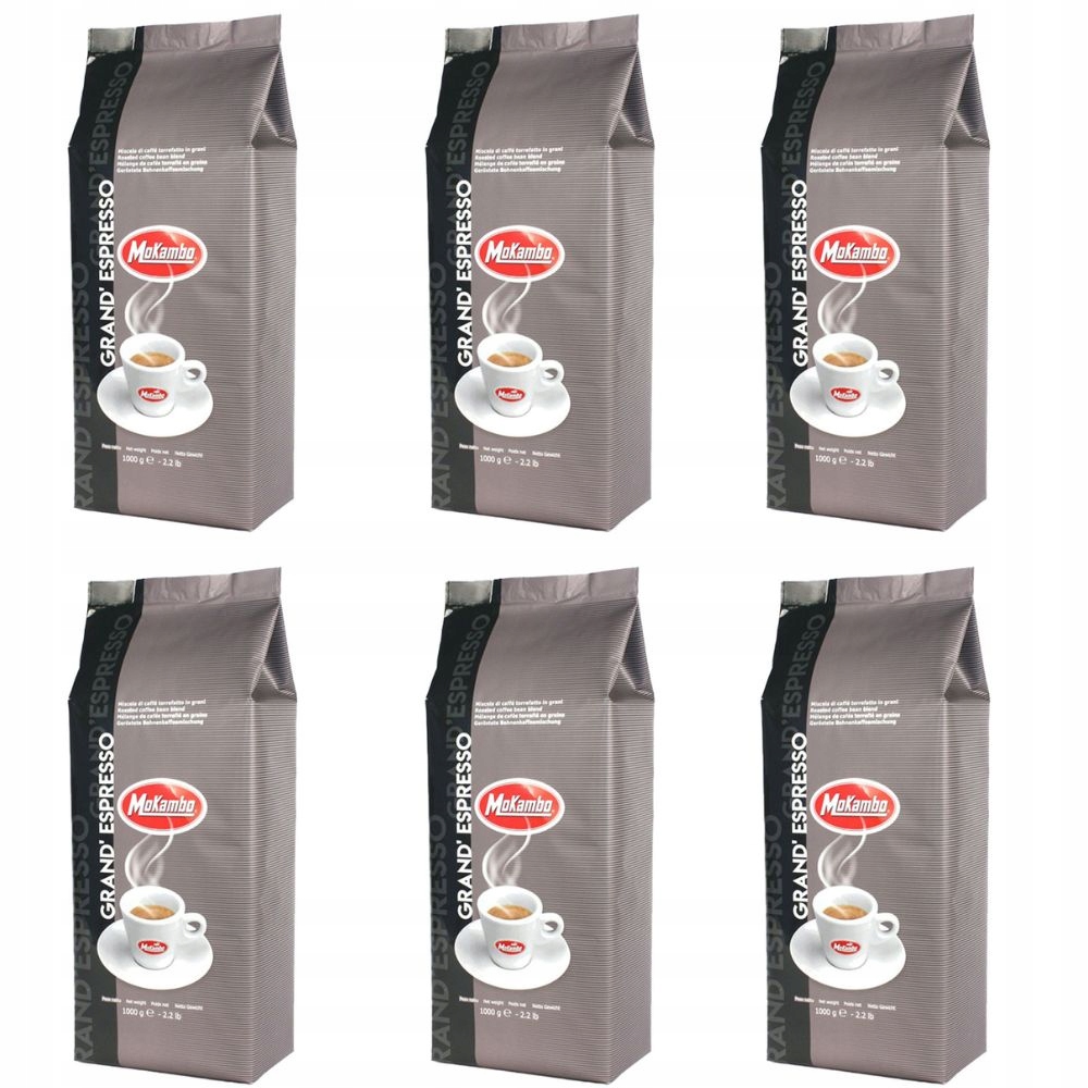 Levně Káva zrnková Mokambo Grand Espresso 100% italská arabica sada káv 6 kg