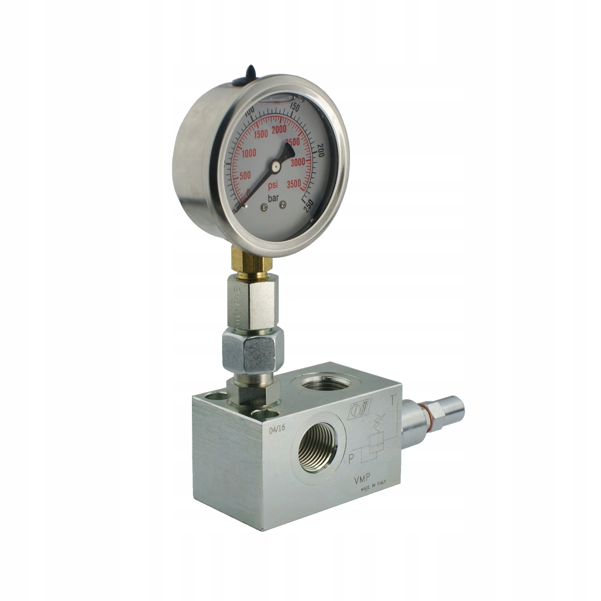 1.35.05.120 - 90L 250BAR гидравлический переливной клапан + манометр