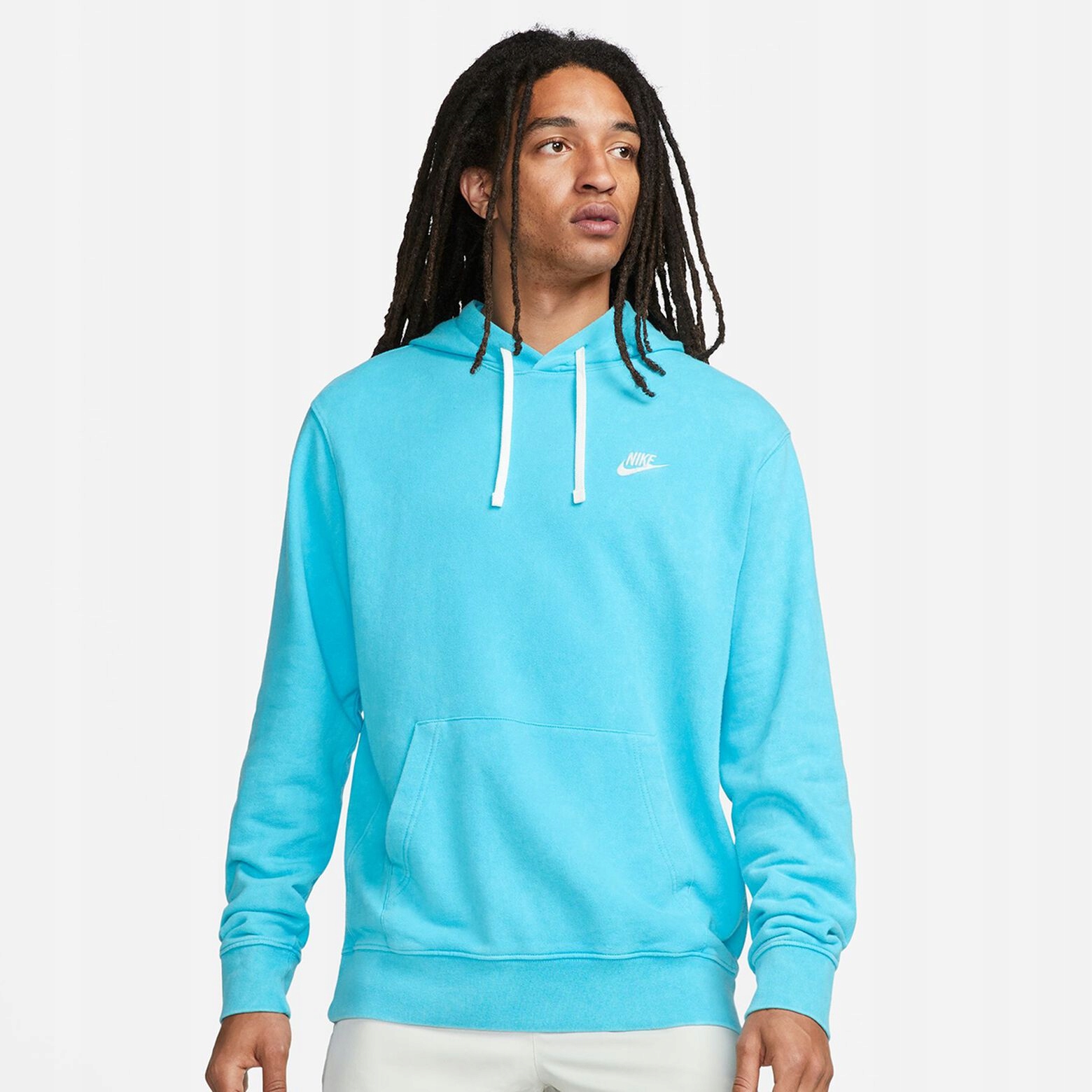 Pánská Mikina Nike Nsw Club Hoodie (FQ7156-416) Bavlna Kapuce Modrá L