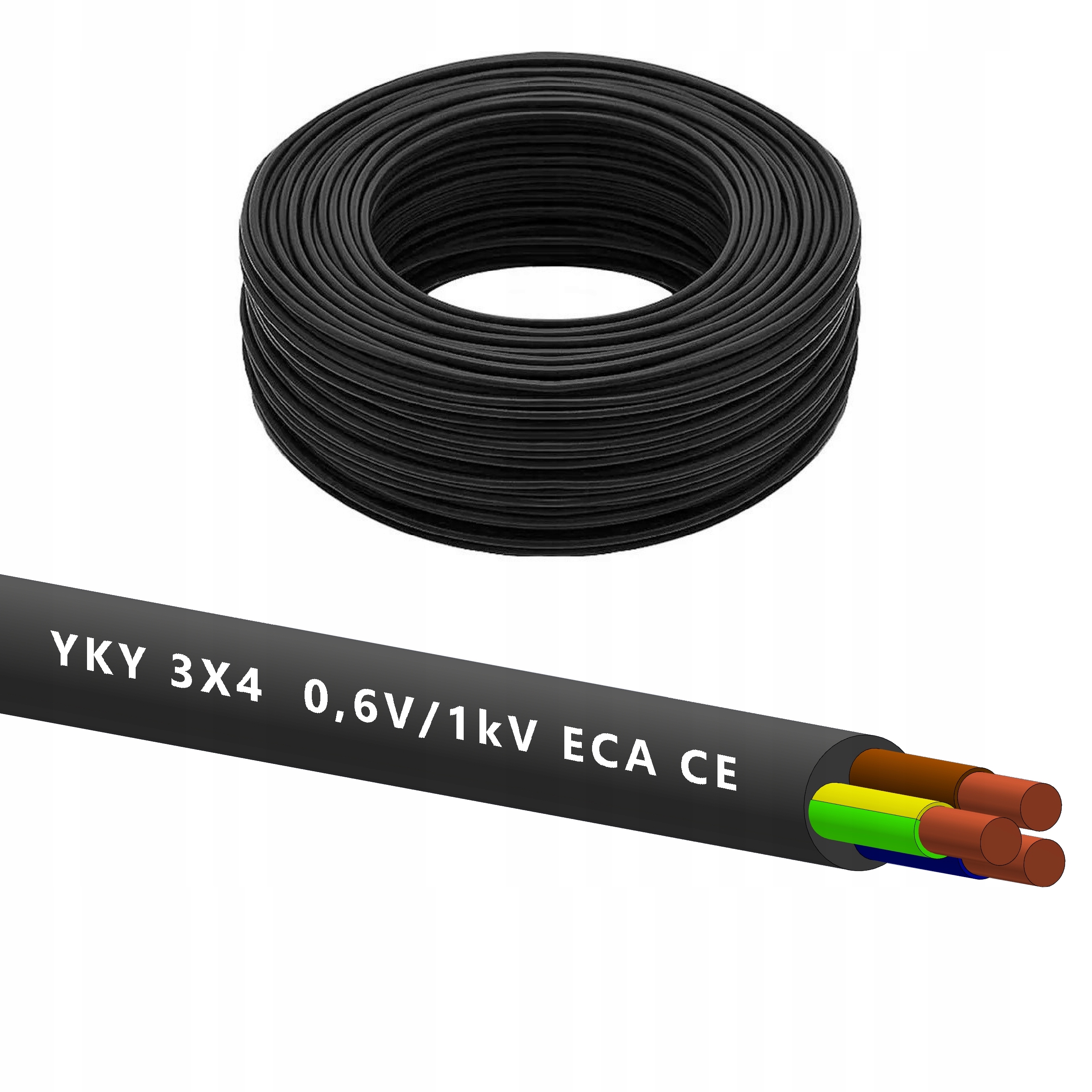 

Polski Przewód Yky 3X4 0,6/1kV 1m Zeit Ziemny