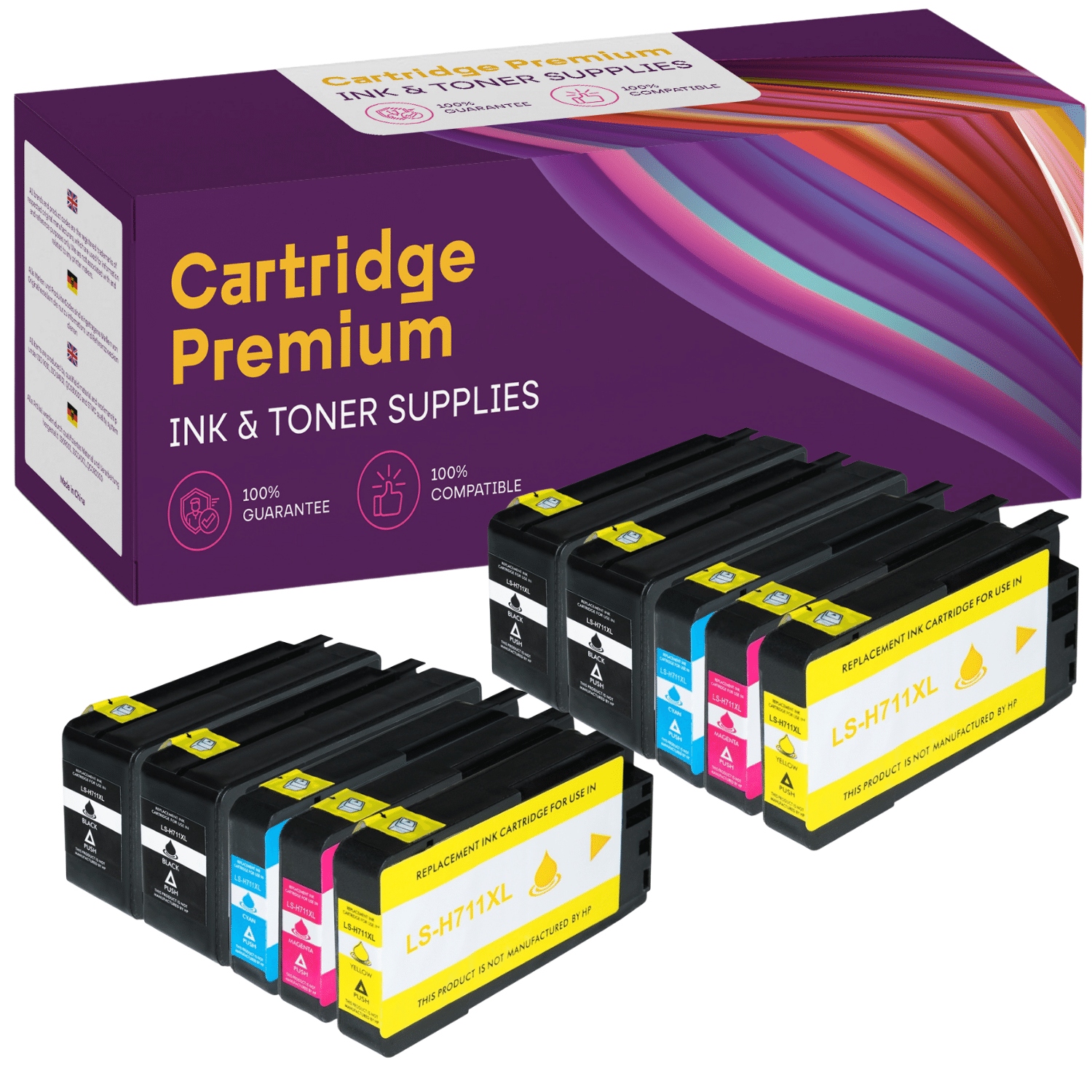 10 x Inkousty pro Hp 711 XL Designjet T520 T120 CZ133A
