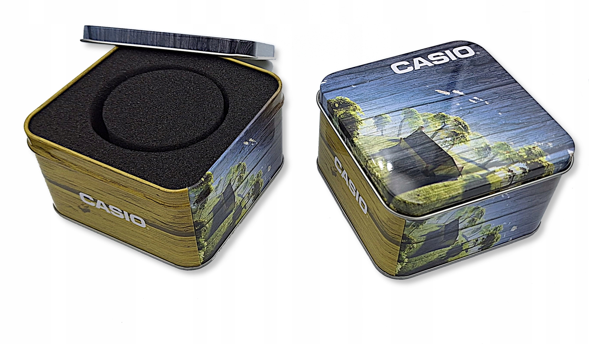 Metalowe prezentowe pudełko na zegarek - PUSZKA CASIO