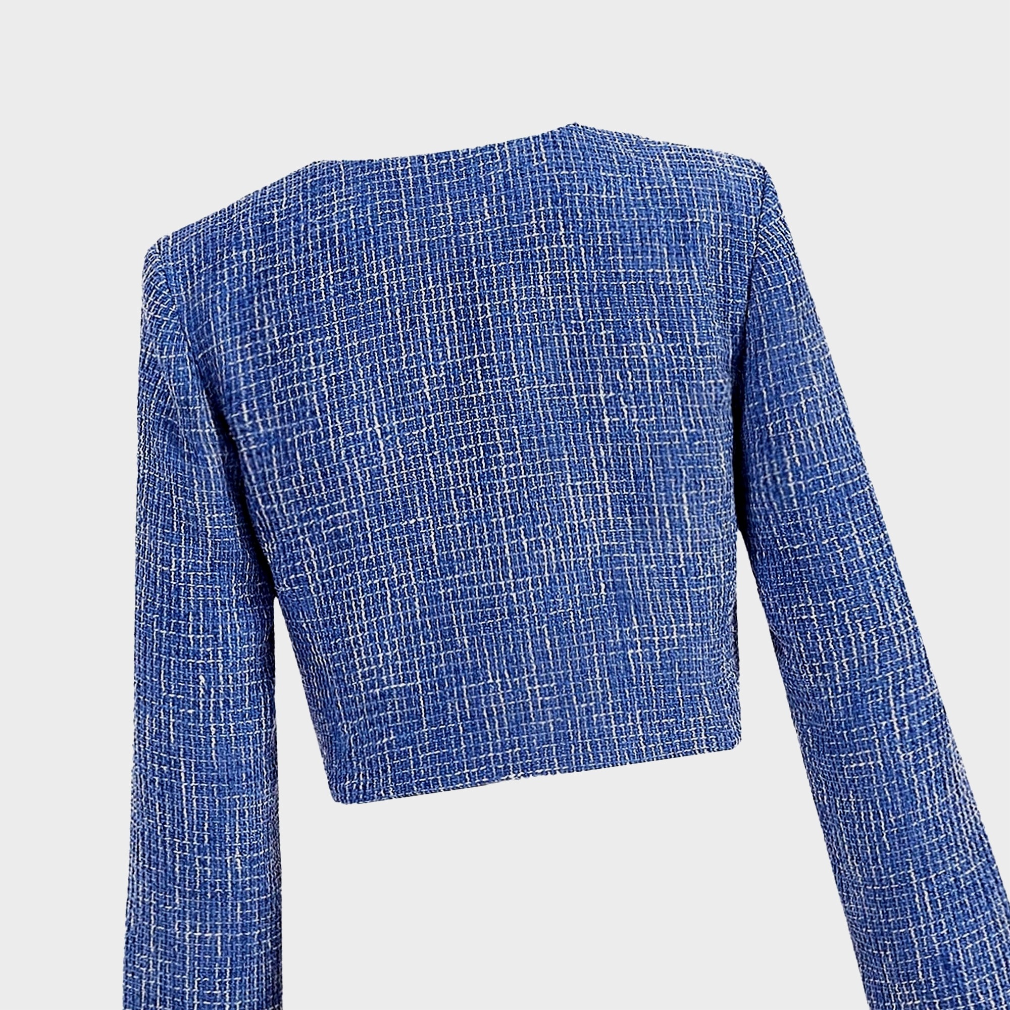 Žaket Asymetrický Elegantní Modrý Dámský L 40