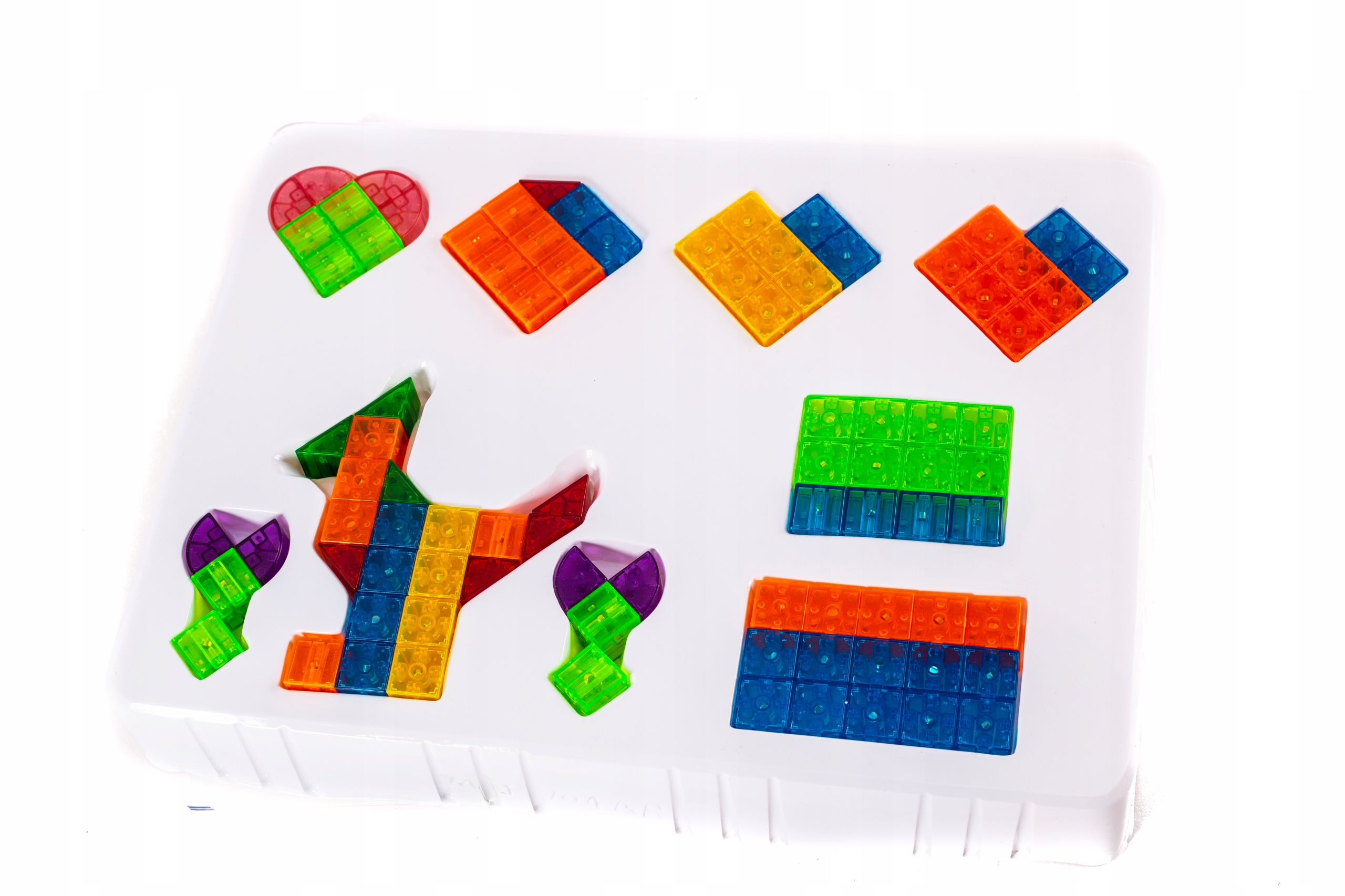 KOLOROWE KLOCKI MAGNETYCZNE 3D PUZZLE PRZESTRZENNE Marka Midex