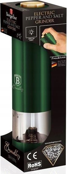 Młynek elektryczny do soli pieprzu zielony stalowy Model zielony
