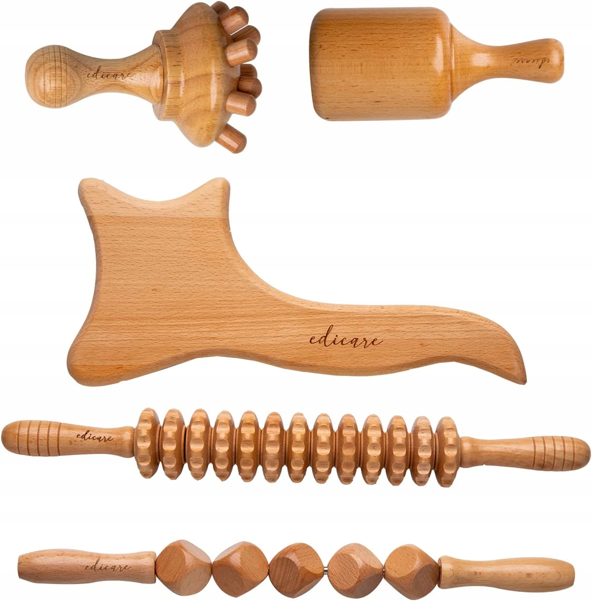 Masażer Terapia Drewnem Zestaw Układ limfatyczny