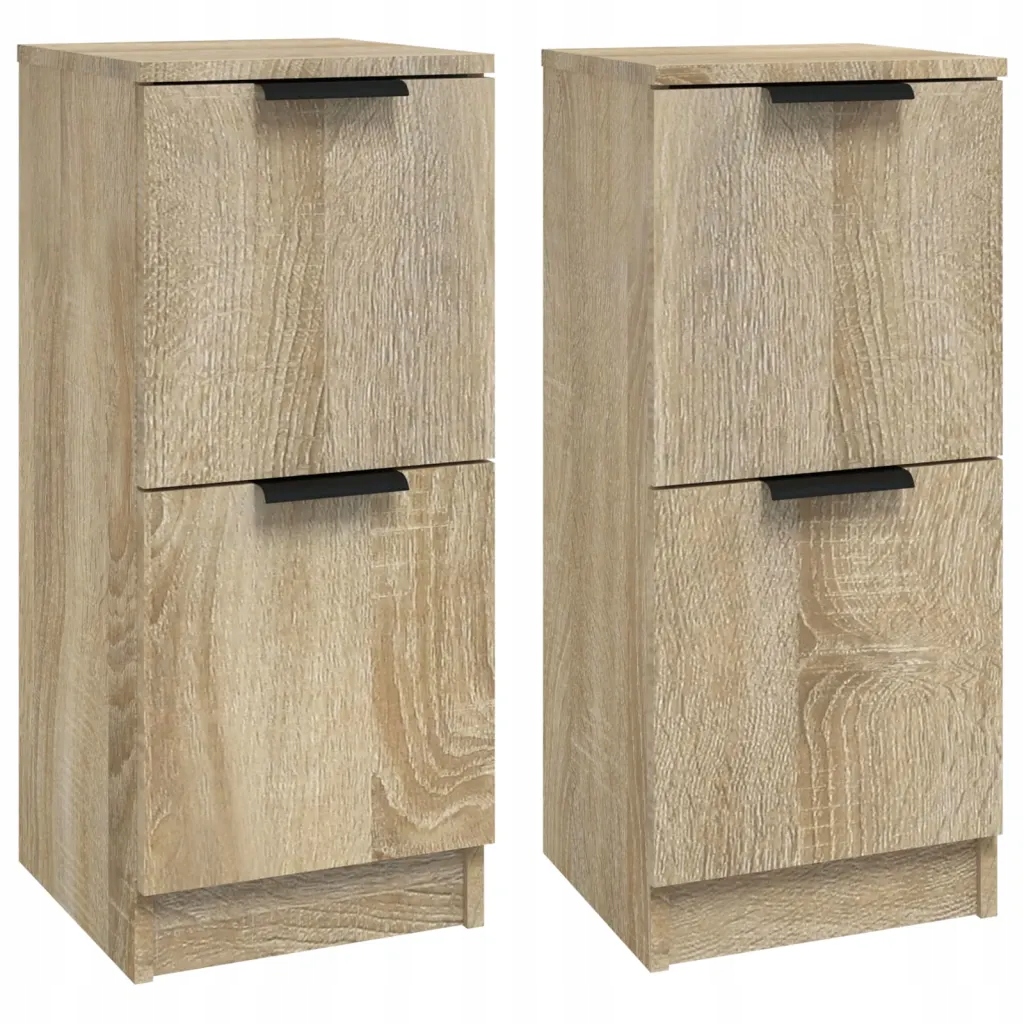 Skříňky, 2 ks, dub sonoma, 30x30x70 cm, materiál d