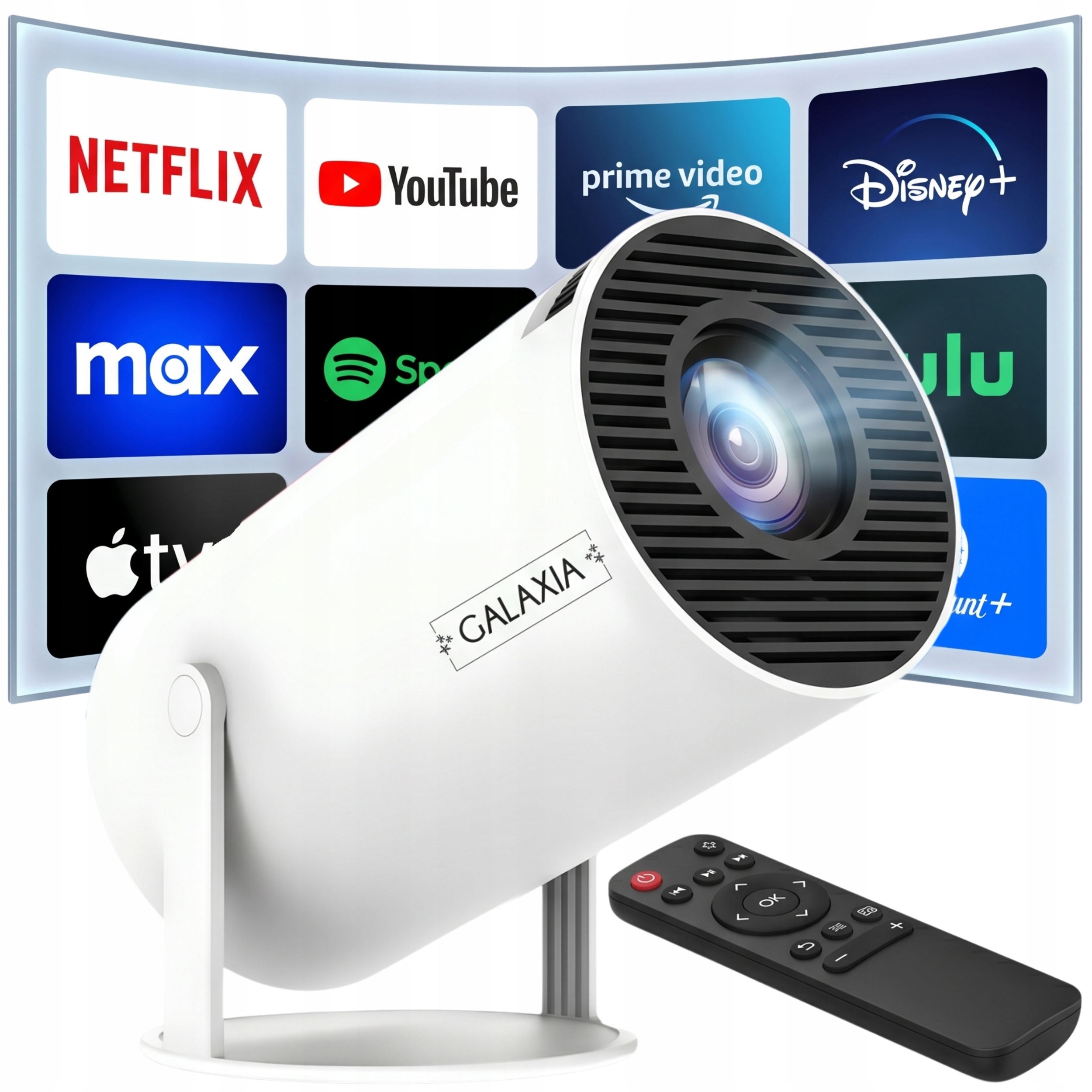 Projektor Led Multimediální Wifi Android Přenosný Smart Tv Reproduktor
