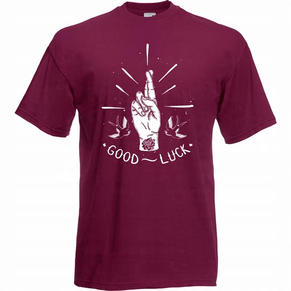 

Koszulka good luck ręka jaskółki S burgund