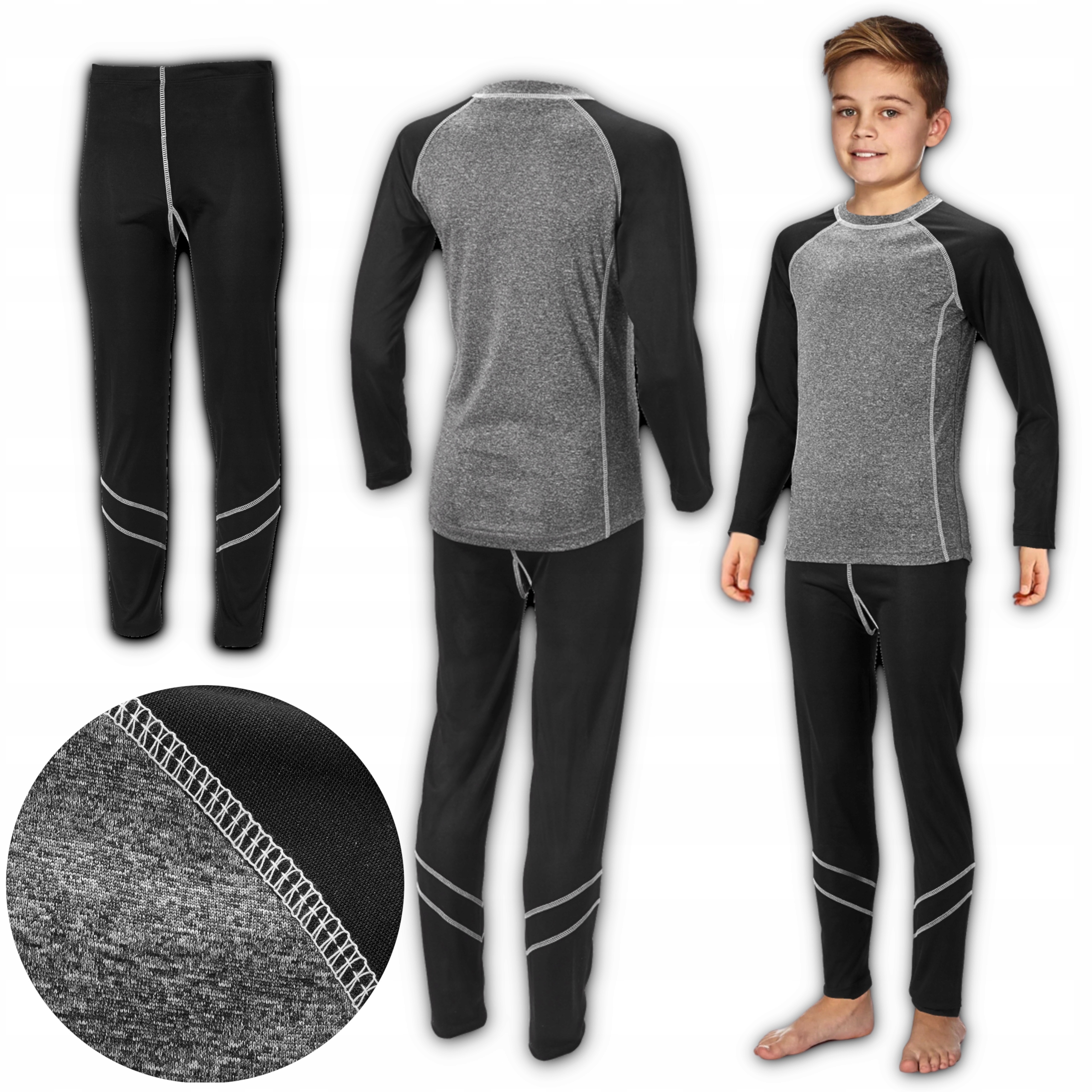 TERMOAKTYWNA BIELIZNA DLA DZIECI SPORTOWA KOMPLET 110/116